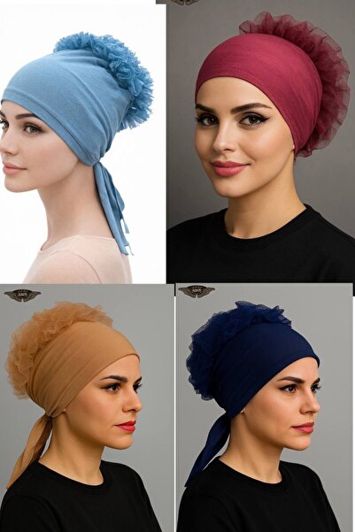 ALDAIYR 4 bucăți Bonetă cu volane pentru hijab