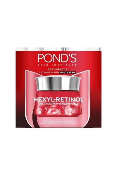 Ponds كريم بوندز إيج ميراكل ألتيميت يوث الليلي مع هيكسيل ريتينول 45 غرام