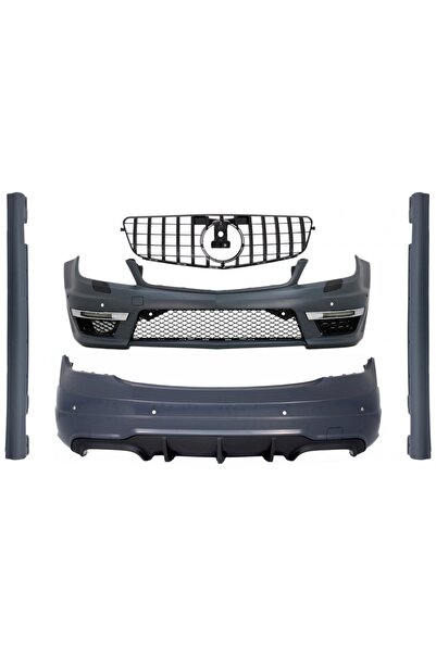 tuningset Kit Exterior cu Grilă Centrală compatibil cu Mercedes C-Class W204 ...
