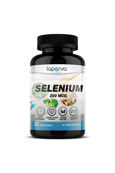 Laperva سيلينيوم، 30 كبسولة نباتية، 200 ميكروغرام، يدعم الخصوبة، مضاد أكسدة قوي