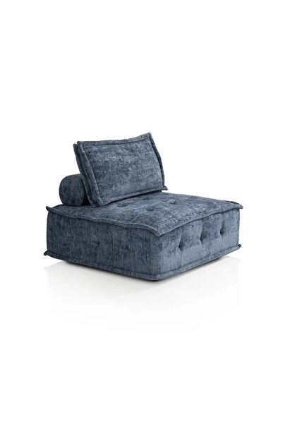 Midas Furniture كرسي شينيل أزرق