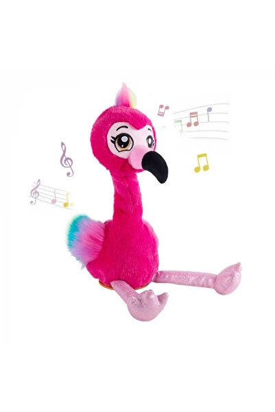 OEM Flamingo de pluș interactiv care cântă și dansează, 40 cm