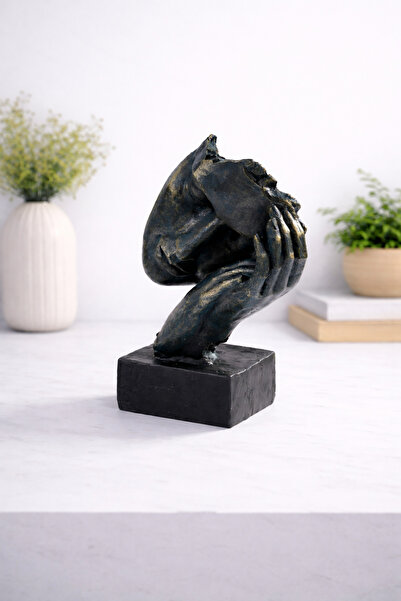 Malooki Statuetă Decorativă „Silent Embrace”, negru – 23.5