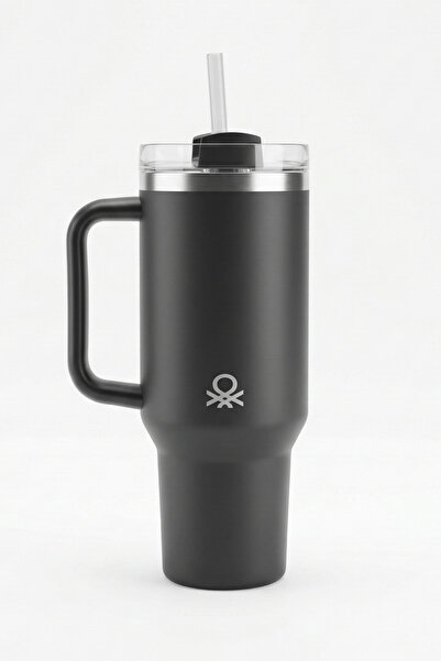 United Colors of Benetton Çelik Pipetli Termos 900 Ml. Siyah SİYAH