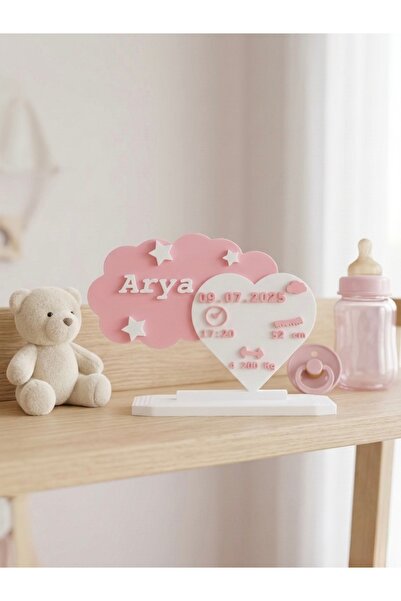 hediyesepetinde ⭐ Kişiye Özel Bebek Doğum Panosu 20x20– Yeni Doğan Bebek Bilg...
