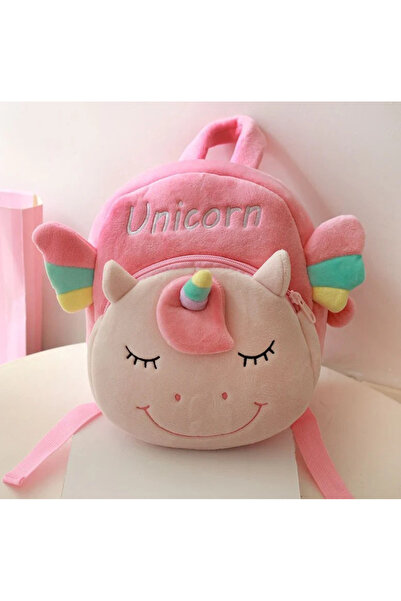 OEM Rucsac roz deschis cu unicorn de pluș , pentru copii