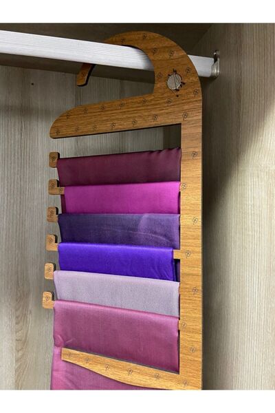 Empressco Ahşap Eşarp Askılığı Mıknatıslı Şal, Kravat Askı Dolap Içi Düzenleyici