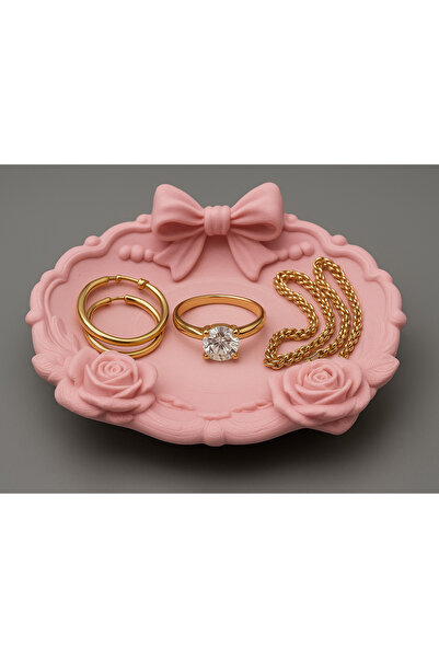 DU&ER Jewelry Plate with Bow & Rose Detail – Accessory Organizer
