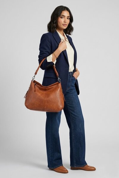 Jacquline Clim561-1C Women's Shoulder Bag Tan