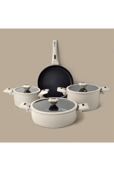 Kitchen Life Gigilli Cristel Oală din Titan 20 cm - Crem