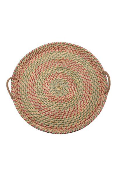 AL SANIDI Traditional Wicker Dish, Beige, Size 40 Cm
