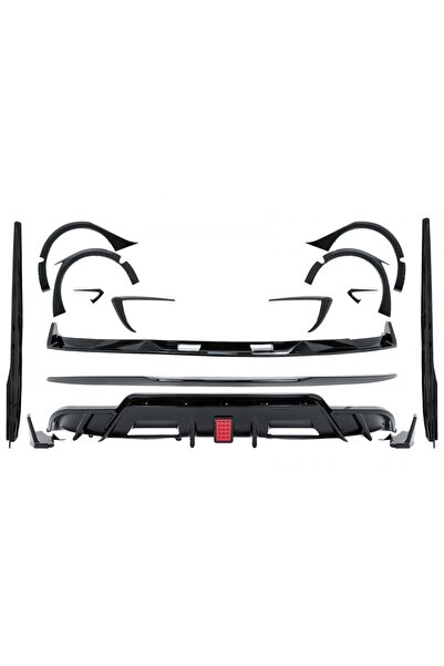 tuningset Extensie Aero Body Kit compatibil cu Tesla Model 3 2017-2022, difuz...