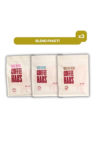 COFFEE HAUS Blend Paketi Çekirdek - Öğütülmüş Kahve (3x250gr)