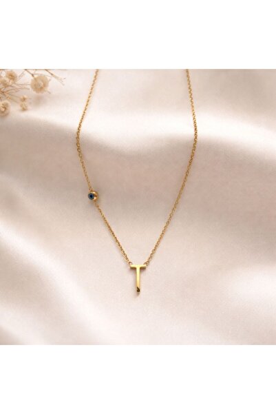 Archhazel Jewelery Steel Letter T Necklace