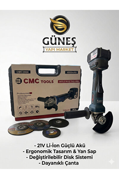 CMC Akülü Avuç Taşlama 21 V 4000mAH 2 YIL Garantili