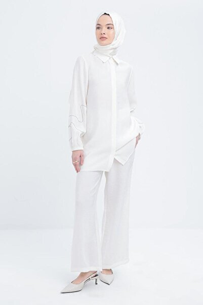 ALLDAY Cămașă cu mânecă elastică brodata cu lanț