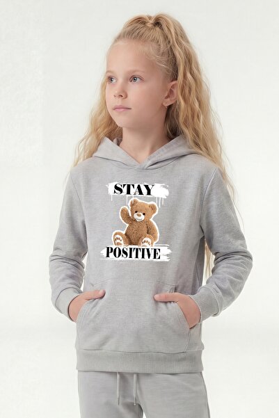 FYK KİDS Με τσέπη καγκουρό με κουκούλα Φούτερ για κορίτσια με λεπτομέρειες εκ...