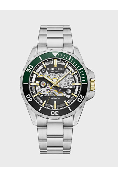 Kenneth Cole New York Mens Automatic 43mm Silver Bracelet Watch KCWGL0046001