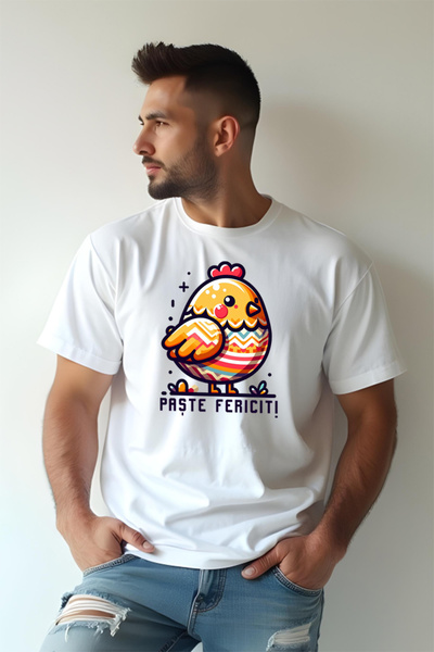 Printees Tricou Oversize - Pui de Pasște
