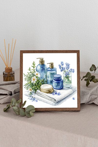 Dekorsiahome Ahşap Çerçeveli Kare Tablo TK3772