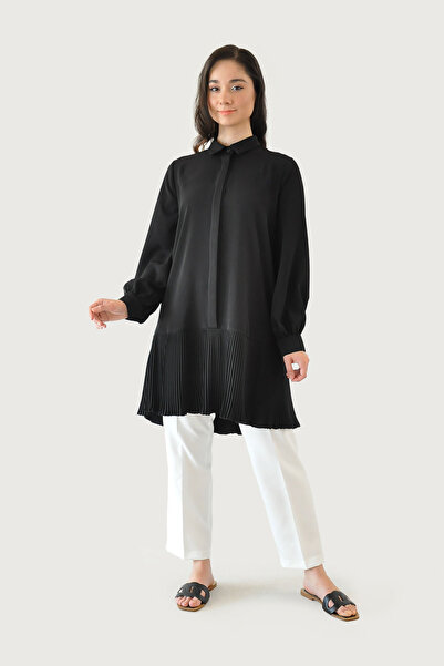 Rukayyel Nova Piliseli Tunik - Siyah