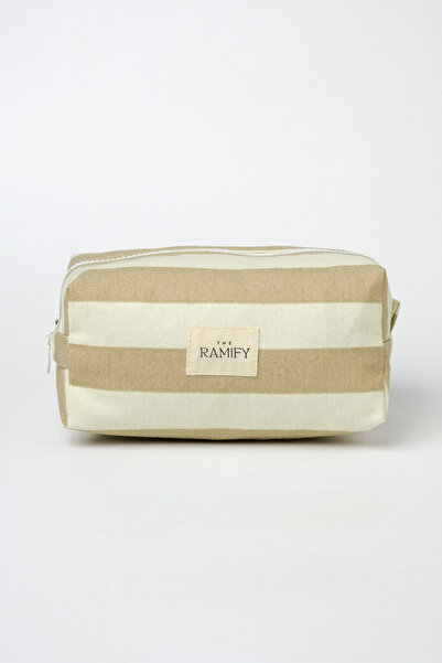 the ramify Marina Duck Fabric Large Size Inside a Lined Makeup Bag C Bag Trav...