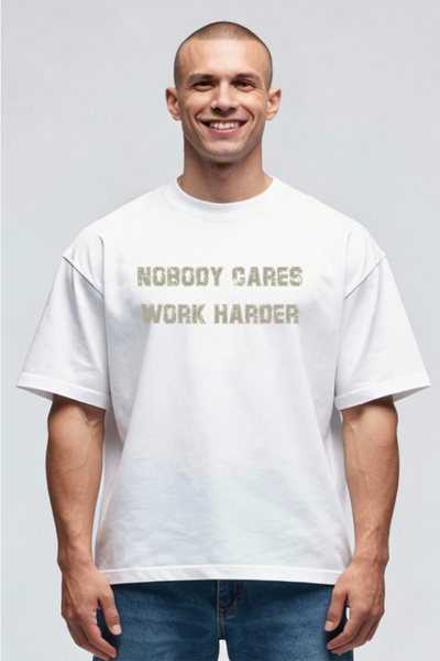 Printees Tricou Oversize - Work Harder