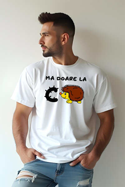 Printees Tricou Oversize - Ma doare la -arici