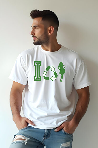 Printees Tricou Oversize - Recycle Girl