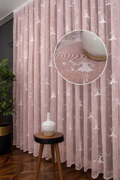 Belvedere Balerin Patterned Children's Room Tulle with Closely Pleated Gülkur...