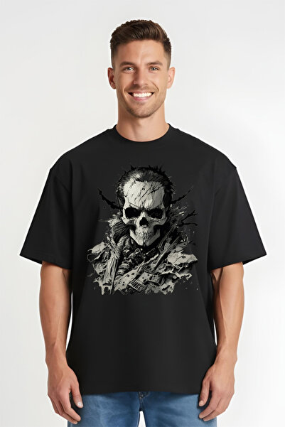 Printees Tricou Oversize - Craniu