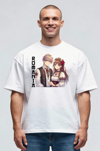 Printees Tricou Oversize - Romania Anime