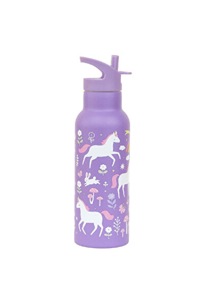 A Little Lovely Company XL stainless steel children's water bottle, Unicorn, ...
