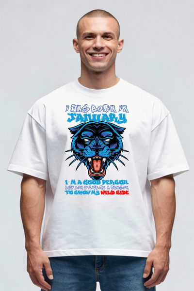 Printees Tricou Oversize - Born Wild January