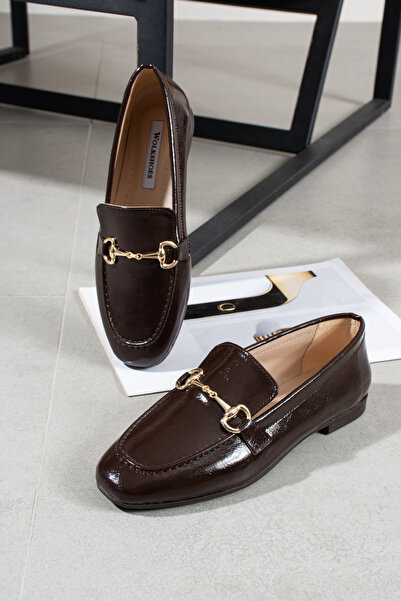 wolk shoes hend kadın tokalı loafer babet