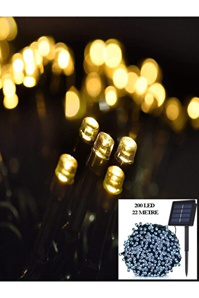 gaman Güneş Enerjili Dekoratif Işık Zinciri 200 LED Su Geçirmez Dış Mekan Kul...