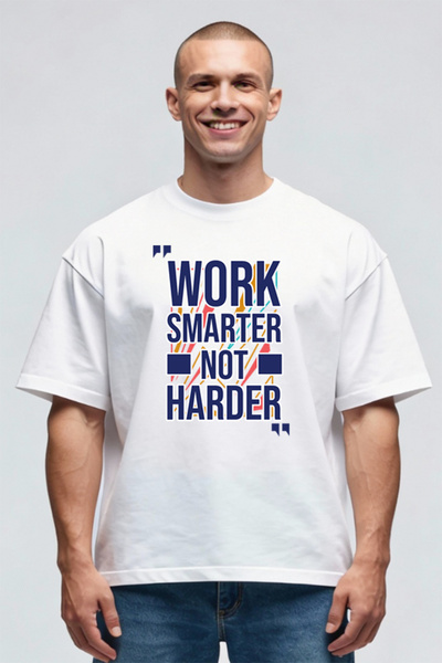 Printees Tricou Oversize - Work Smarter