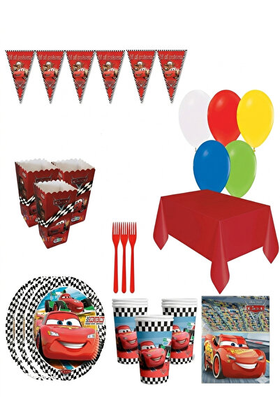 Partihane Cars Themed Luxury Birthday Set for 16 People