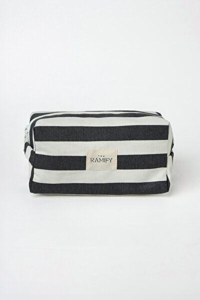 the ramify Marina Duck Fabric Large Size Inside a Lined Makeup Bag C Bag Trav...