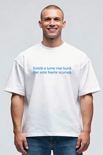 Printees Tricou Oversize - Există o lume mai bună