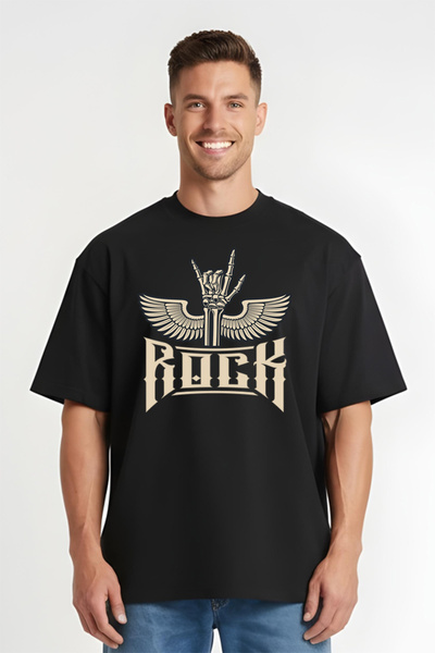 Printees Tricou Oversize - Rock Hand