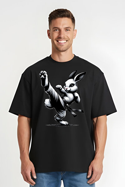Printees Tricou Oversize - Bunny Kick