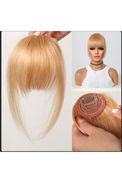 Handmade Yoğun gerçek insan saçı kahkül kolay kullanımlı ısıya dayanıklı tak ...