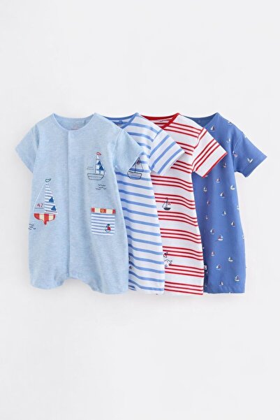 Next Baby مجموعة رومبير مكونة من قطن قطع بتصميم البحر الأزرق