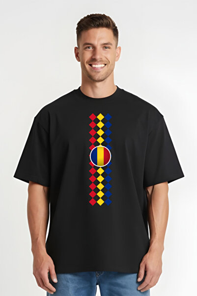 Printees Tricou Oversize - Tricolor Romania