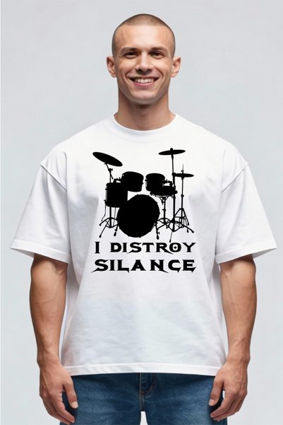 Printees Tricou Oversize - Distroy Silance Drums