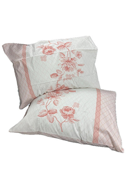 Clasy Ranforce 100% Cotton 2 Pieces Pillowcase Floral Print Powder Pink