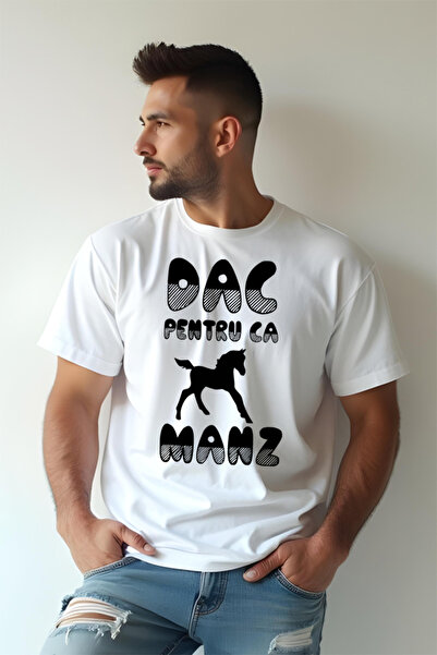 Printees Tricou Oversize - Dac pentru că mânz