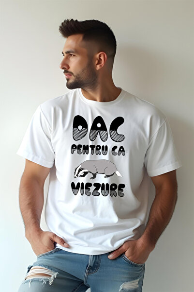 Printees Tricou Oversize - Dac pentru că viezure