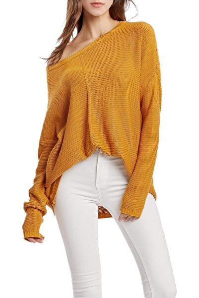 Acramy Women's Long Sleeve Thin Knitted Jumper Plain Off Shoulder Jumper Spri...